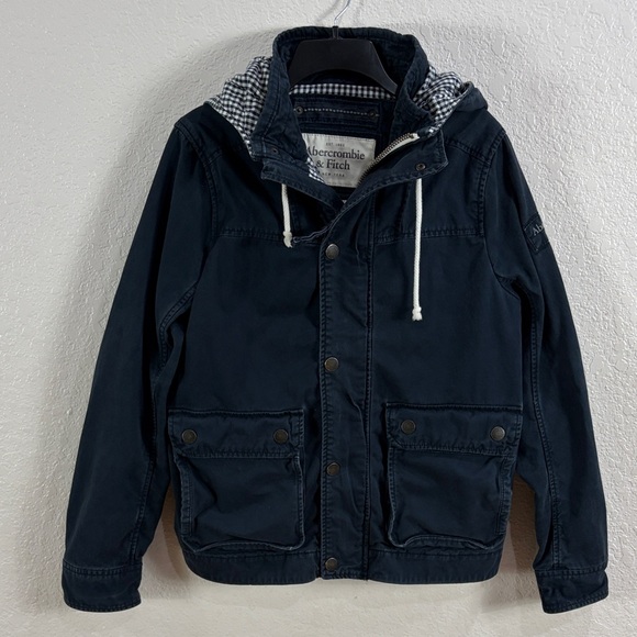 Abercrombie & Fitch Other - Abercrombie & Fitch Navy Hooded Men's Jacket,Size L.